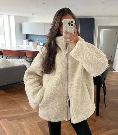 Louise| Veste Teddy Oversize d’Automne